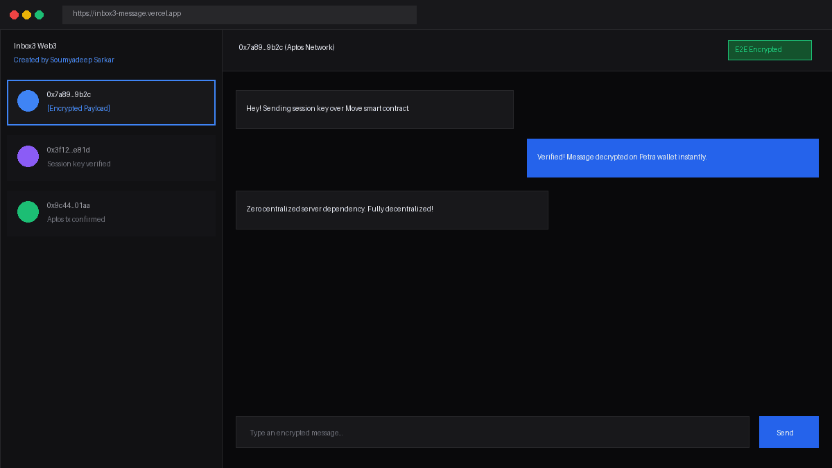 Inbox3 Message Dark Screenshot